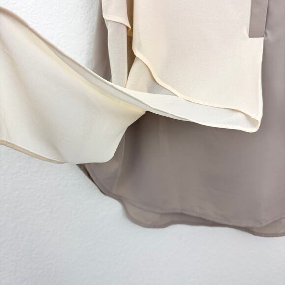 Haute Hippie Tribe Womens Flowy Sleeveless Blouse Size M Asymmetrical Neutral - Picture 5 of 7